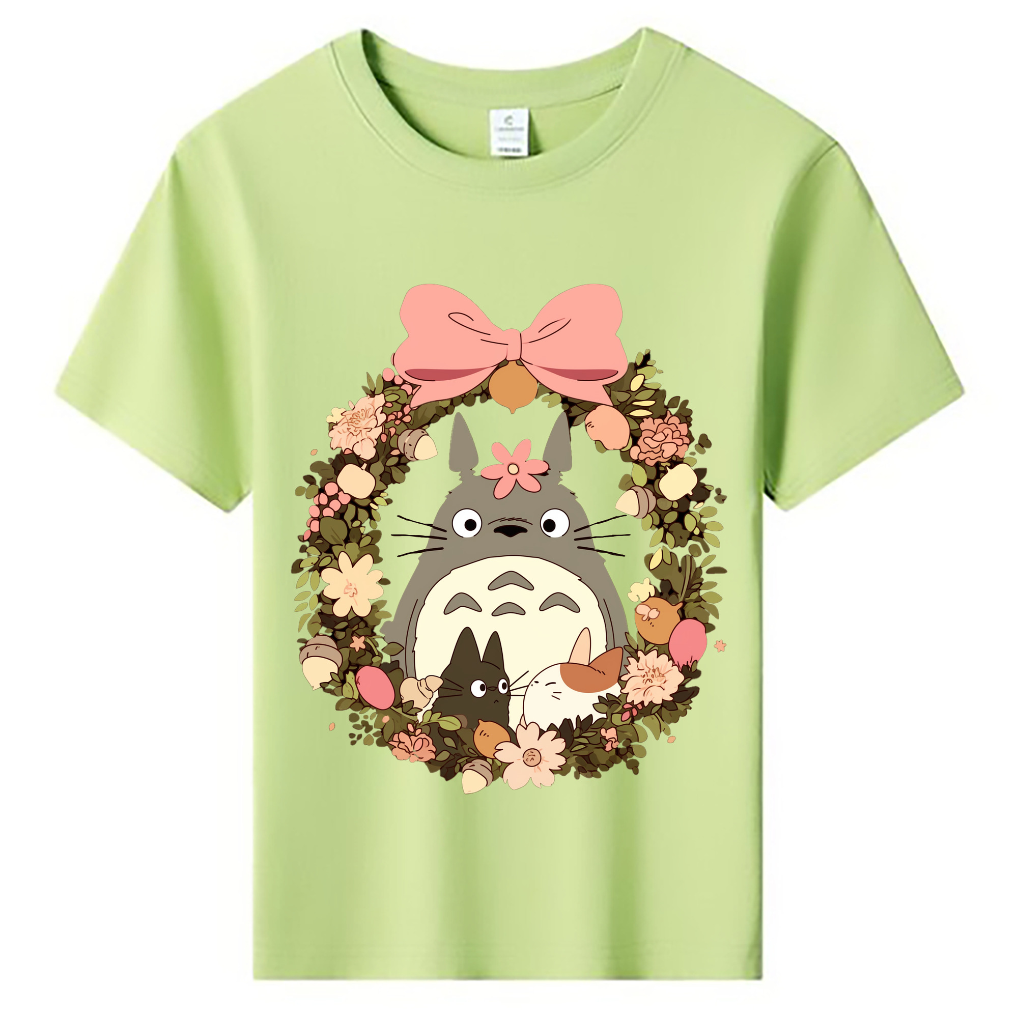 （画像用） となりのトトロ 草壁メイ 草壁サツキ My Neighbor Totoro Satsuki Kusakabe Mei Kusakabe 綿100％キッズTシャツ（フロントプリント）